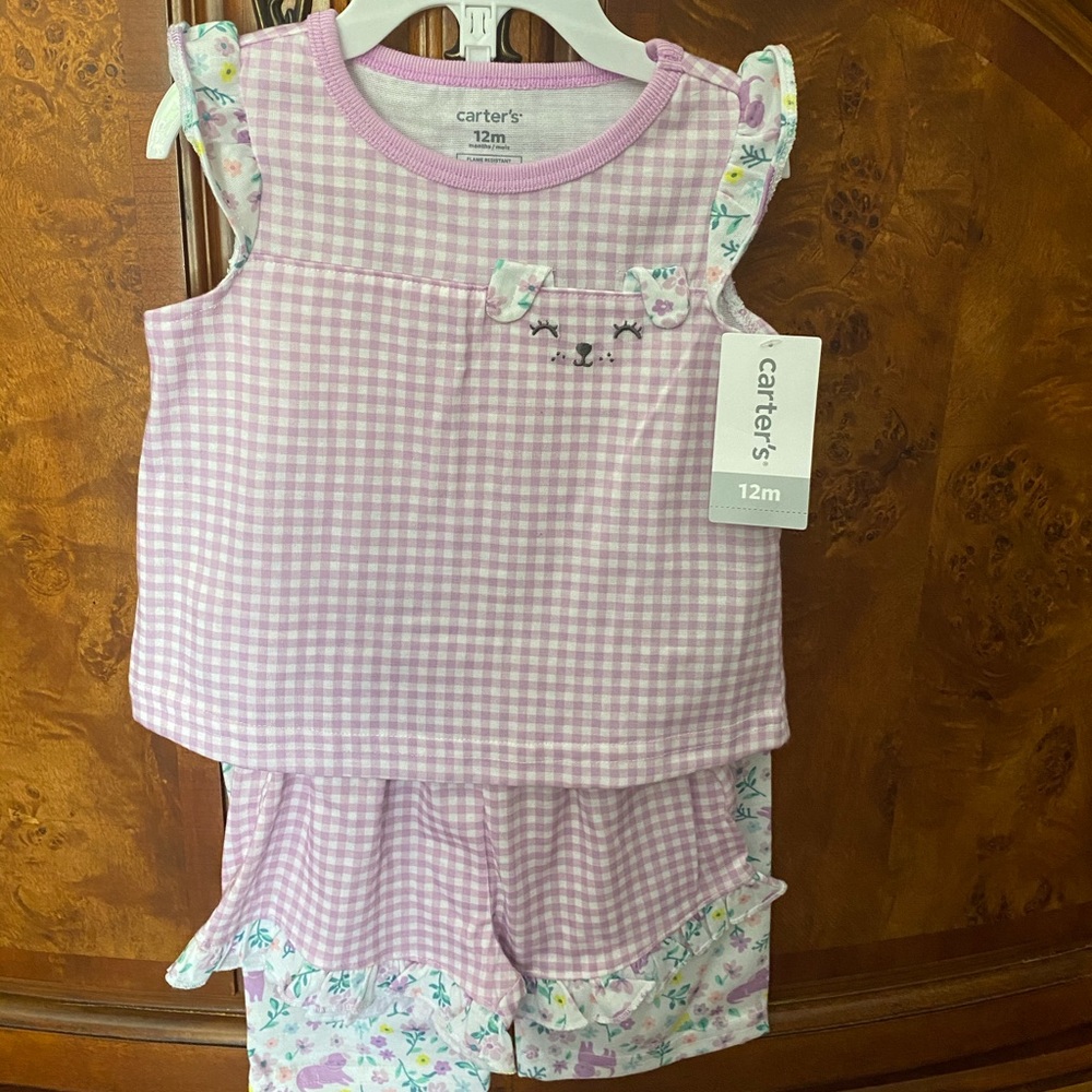 12 month pajama 3 piece set